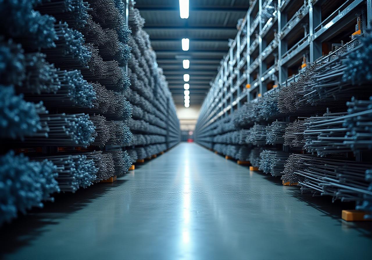 Stoccaggio di barre d'armatura di alta qualità